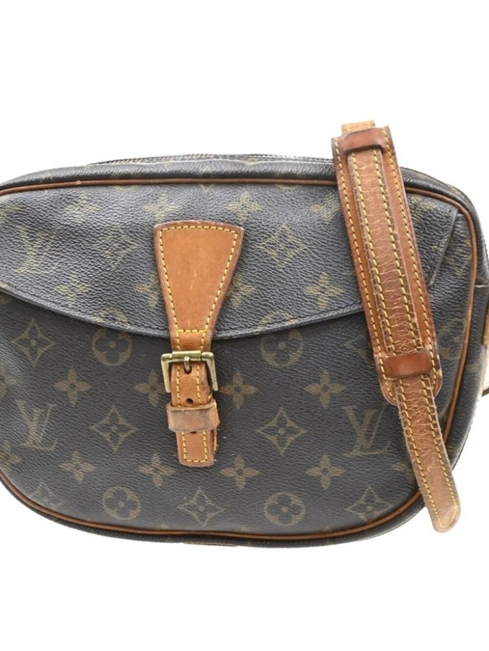LOUIS VUITTON Jeune Fille MM Shoulder Bag Monogram Leather Brown M51226 67MA539